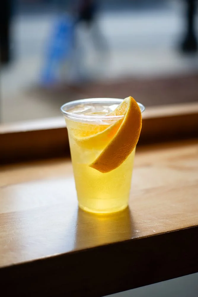 Sparkling Orange and Citrus Refreshment with fresh fruit